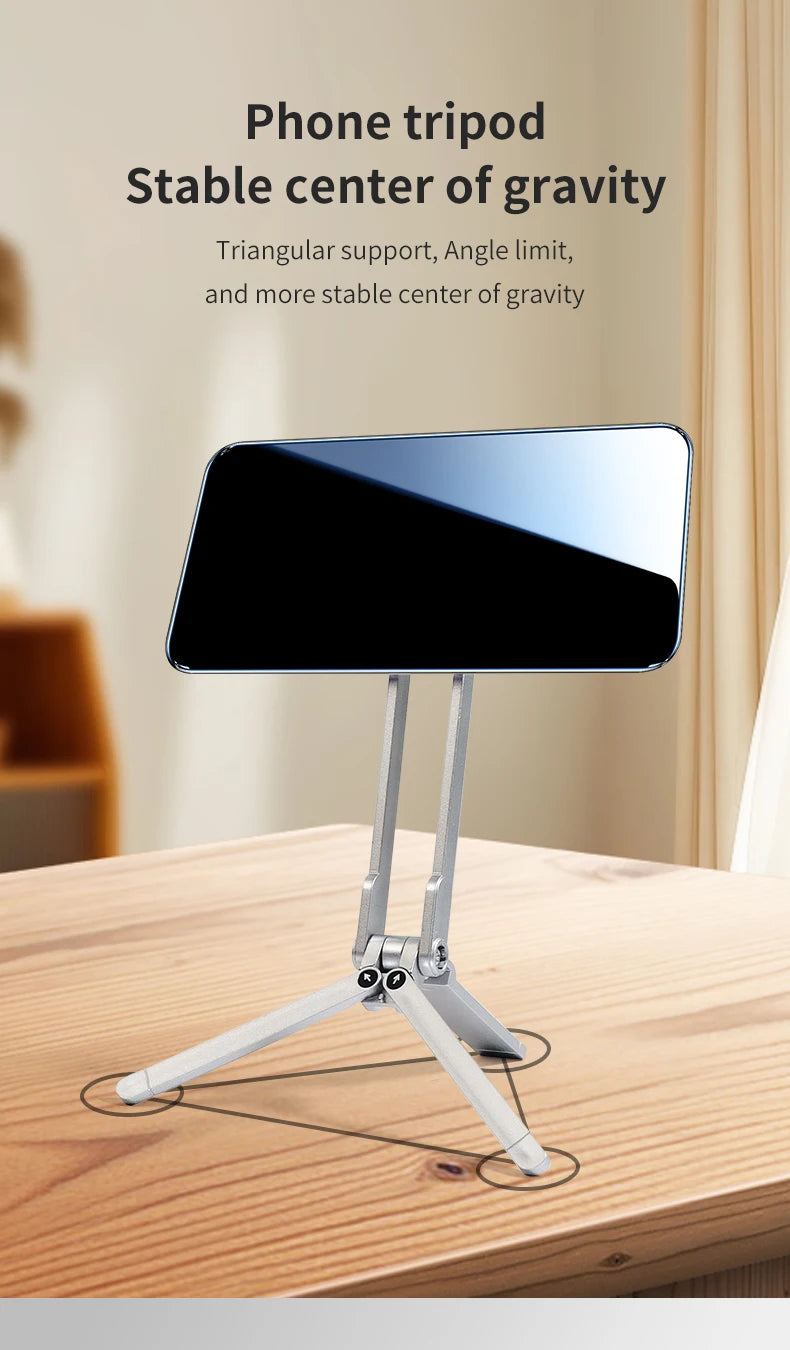Portable Magnetic Absorption Multi-Function Mobile Phone Stand Carabiner Hanging Design for Hiking Durable Support for Phones