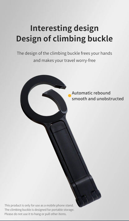Portable Magnetic Absorption Multi-Function Mobile Phone Stand Carabiner Hanging Design for Hiking Durable Support for Phones