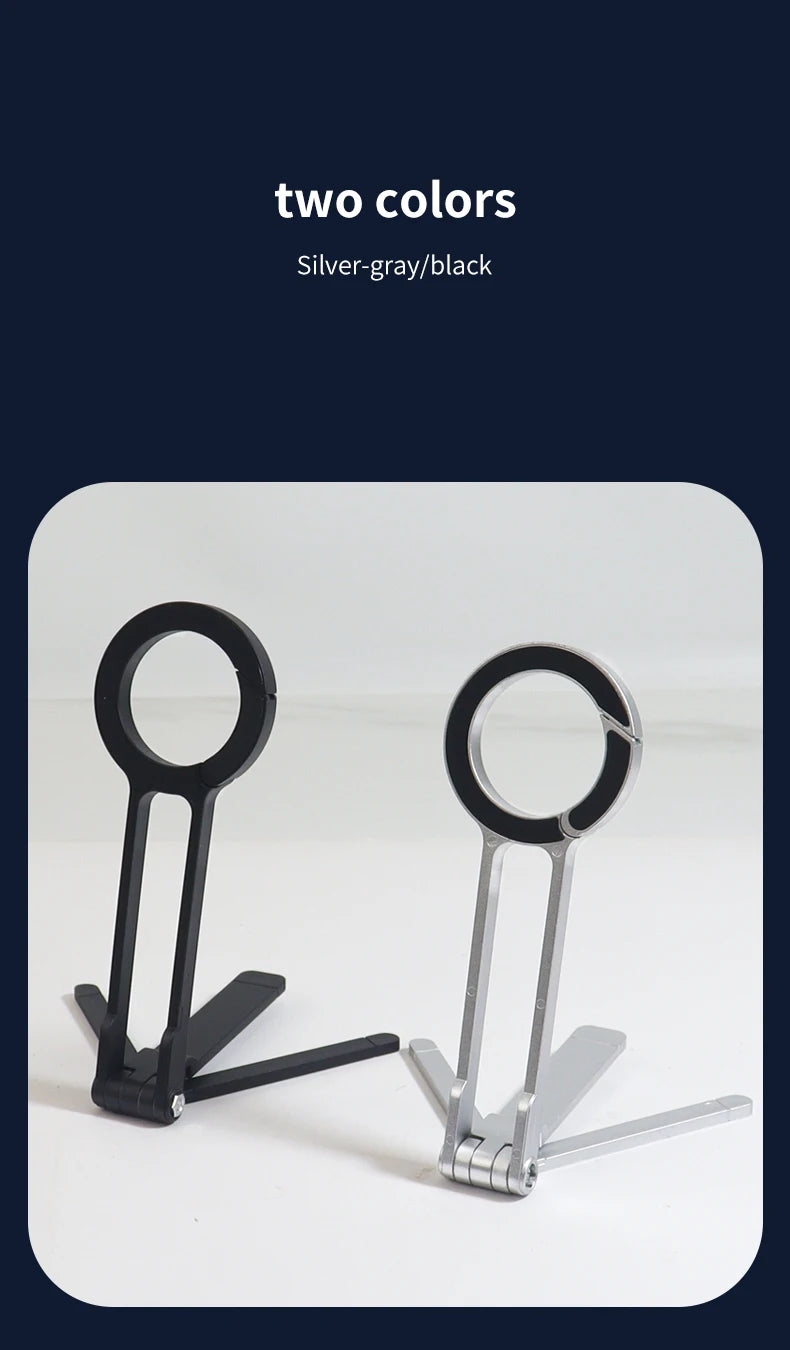 Portable Magnetic Absorption Multi-Function Mobile Phone Stand Carabiner Hanging Design for Hiking Durable Support for Phones